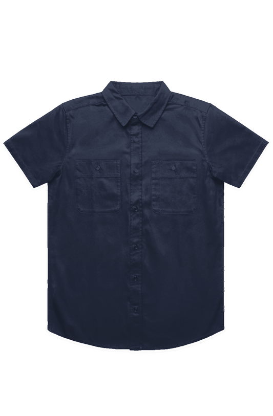 Collared Short Sleeve Work Shirt