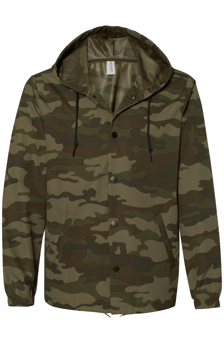 Forest Camo Water-Resistant Windbreaker Jacket