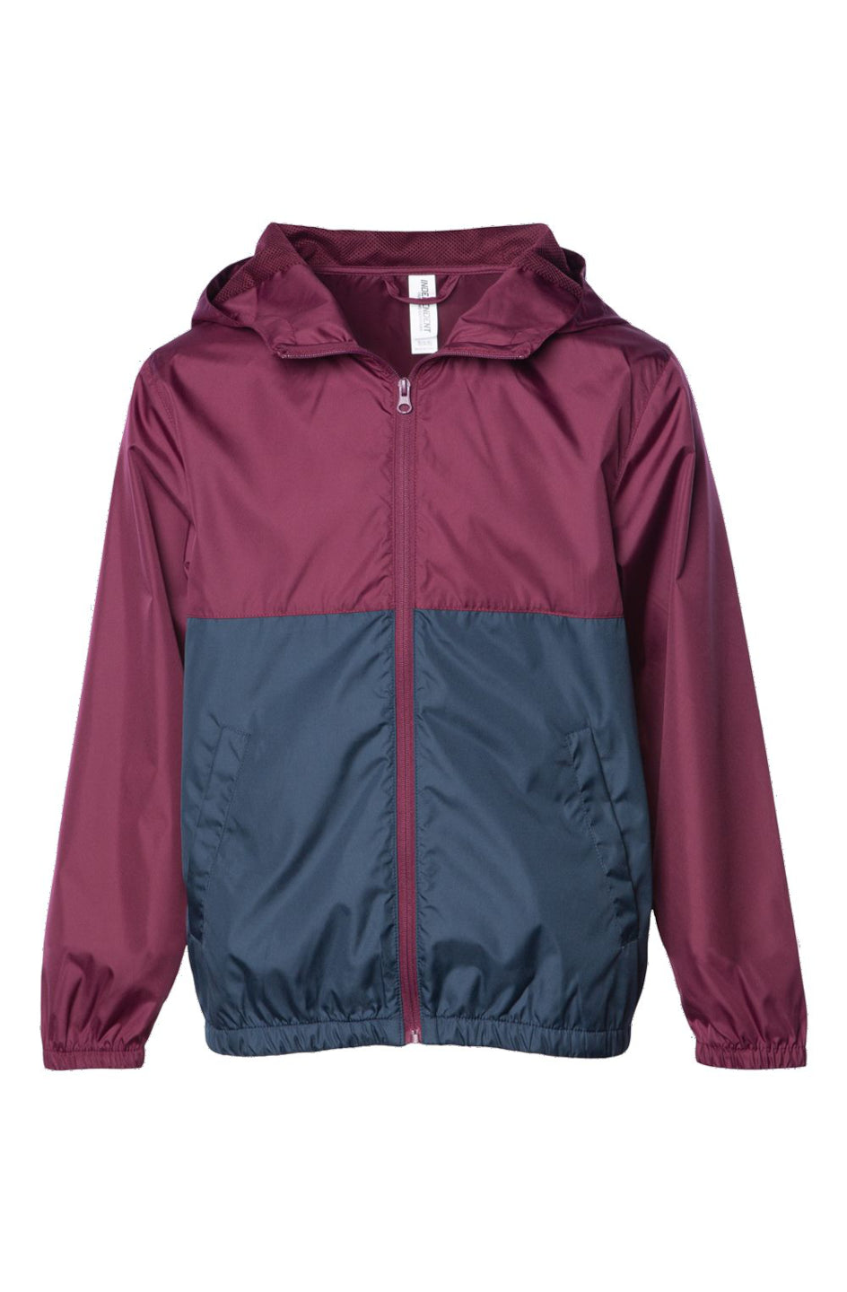Kids Maroon-Navy Lightweight Windbreaker Jacket