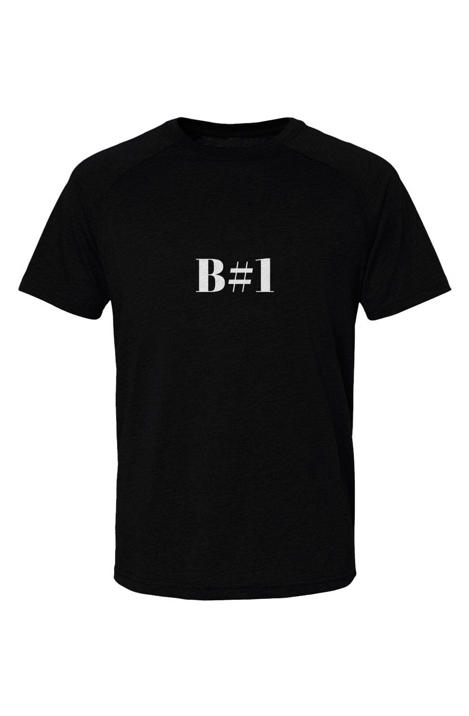 "B#1" Heather Raglan Tee