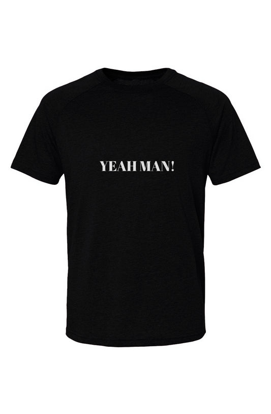 "Yeah Man" Heather Raglan Tee