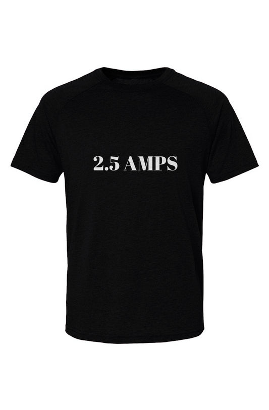 "2.5 AMPS" Heather Raglan Tee