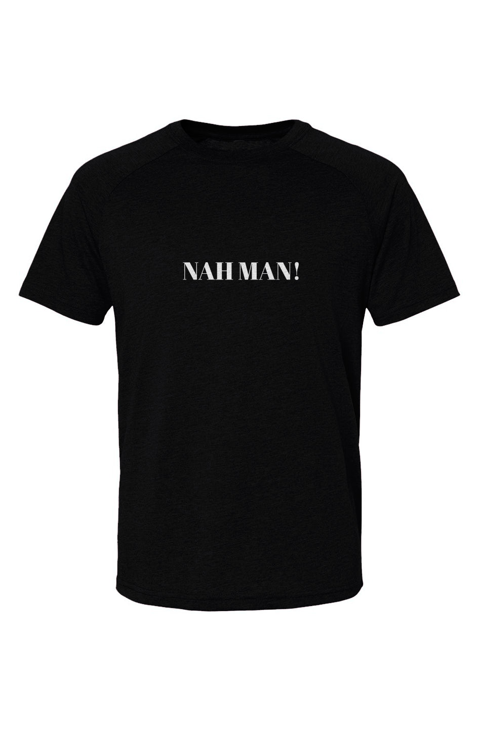 "Nah Man" Heather Raglan Tee