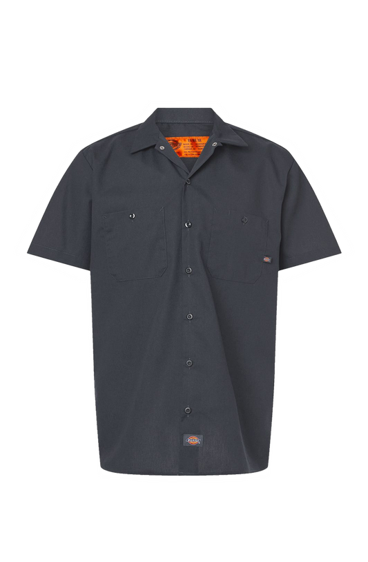 Collared Short Sleeve Work Shirt