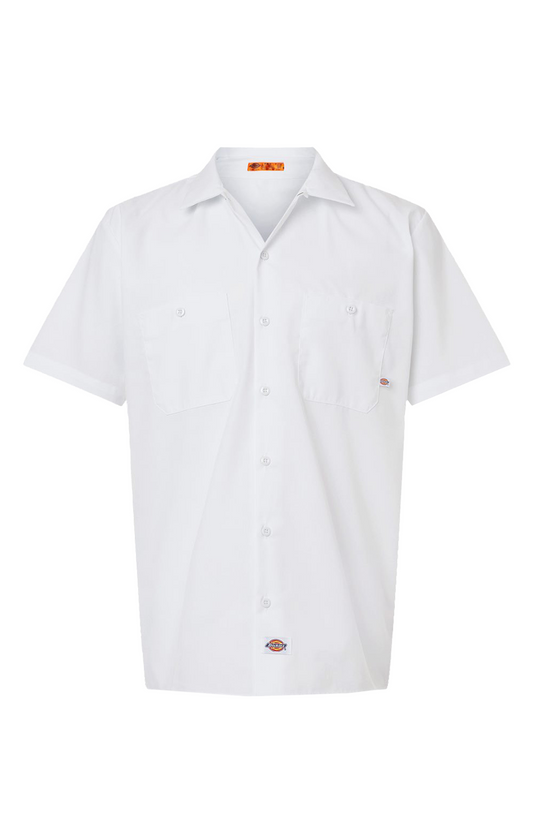 Collared Short Sleeve Work Shirt